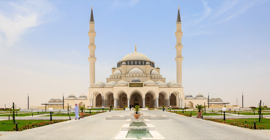 Church house and Sharjah mosque