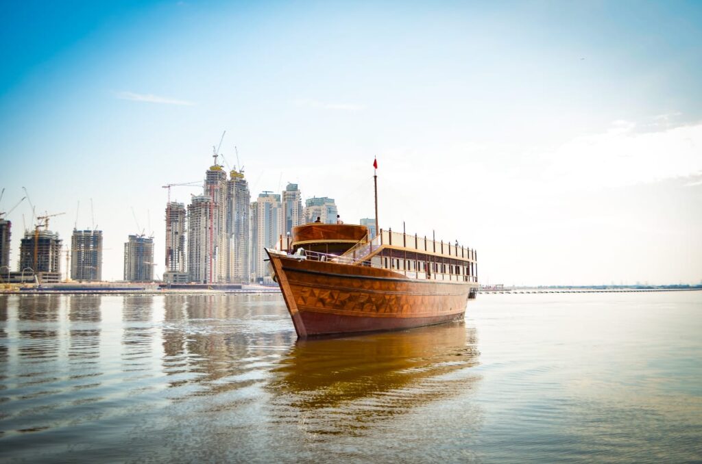 Dhow Cruise Boat Sailing on Deira Creek