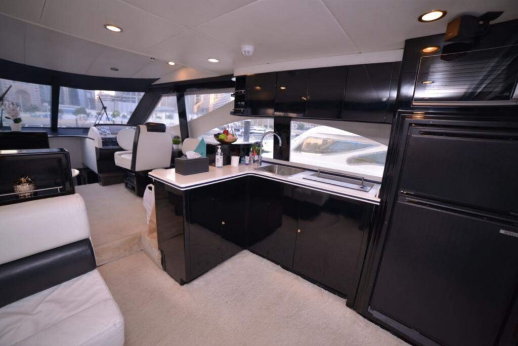 Dubai Marine 60 ft Yacht: Modern Onboard Kitchen
