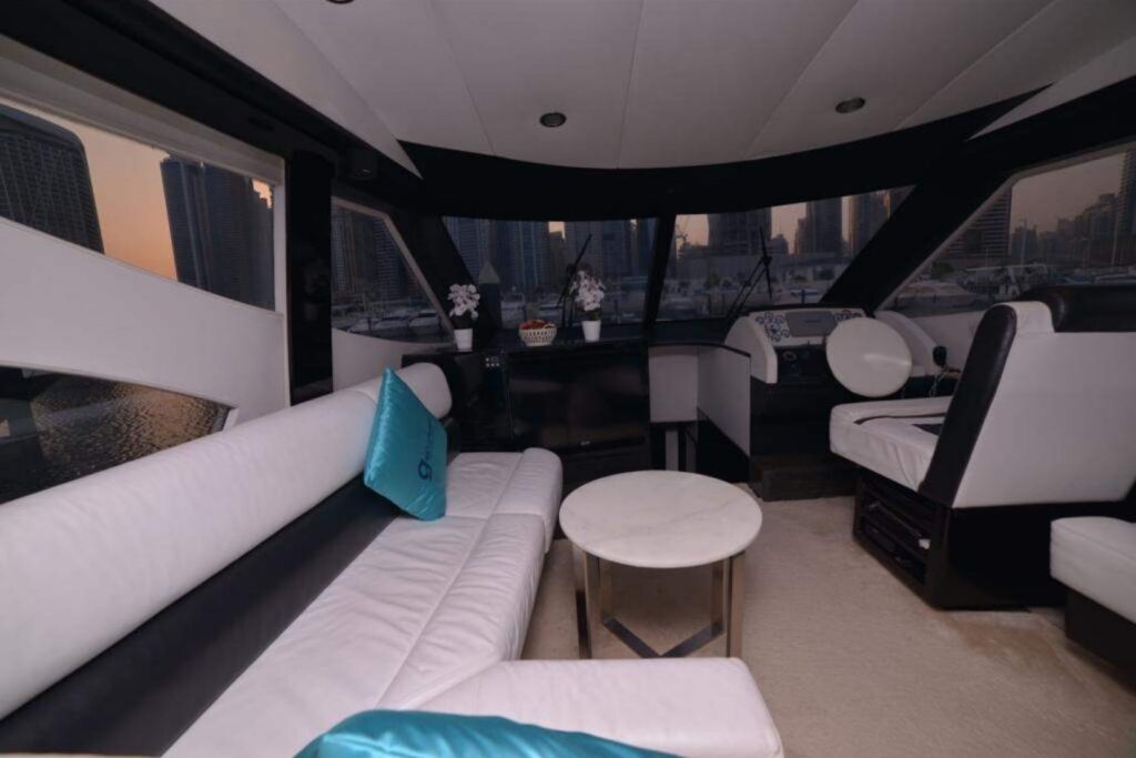 Dubai Marine 60 ft Yacht: Sitting Near Captain’s Seat